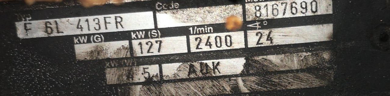 Typenschild Deutz Motor F6L 413