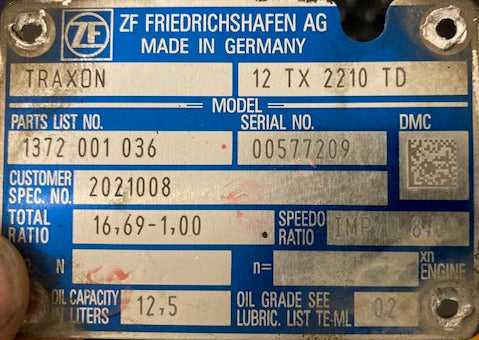 Überholtes Getriebe ZF 12 TX 2210 TD