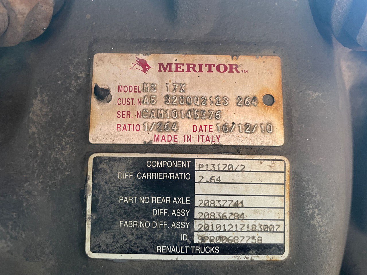 Meritor Achsdifferential für Iveco MS17X